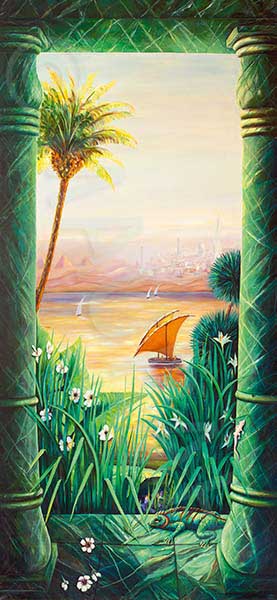 Postkarte P37 : Vue sur le Nil